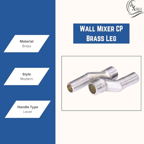 Image of KINIK CP Brass Adjustable Wall Mixer Leg for Installation of Bathroom Jaquar Type Long Wall Mixer Taps 1 2 Inch x 3 4 Inch One Pair