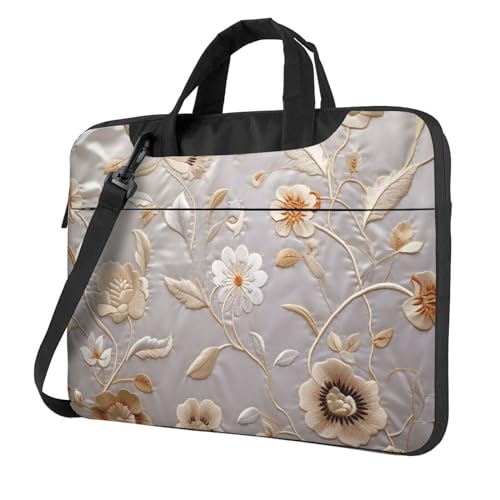 Bolsa para portátil con bordado floral para 15.6 pulgadas miniatura 1
