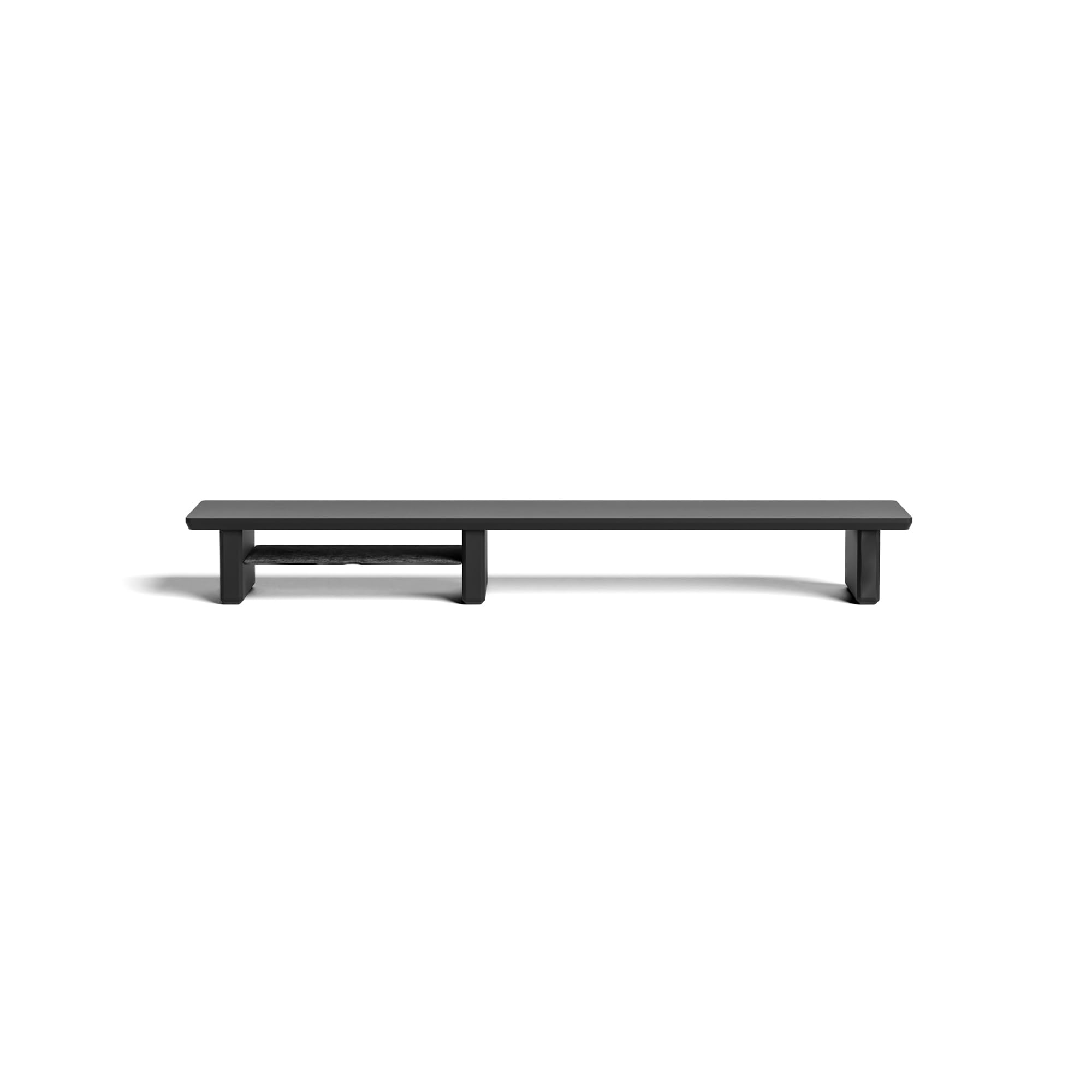 Raico Desk Cockpit Shelf Monitor Stand System Dual Screen Setup Wood Large Desk Accessory Organizer Unit (Black Wood, Medium v2 | 36 Inches)