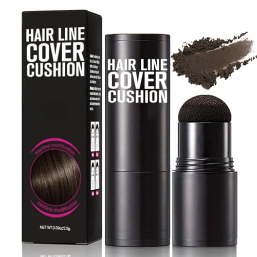 Hairline Shadow Root Touch Up Powder - Instant Hair Color Cover Gray - Touch-Up for Thin Hair (Dark Brown, 2.5g)