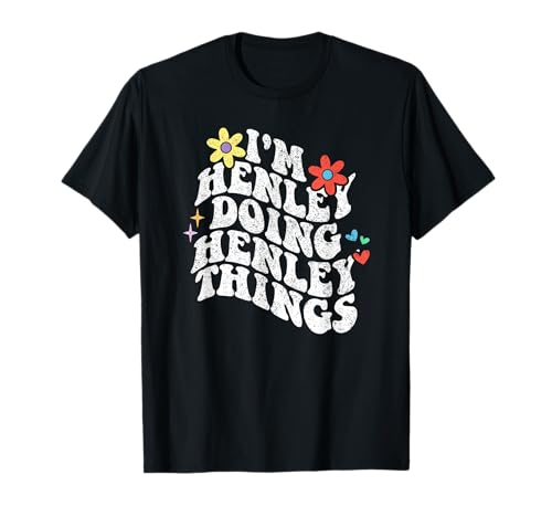 Retro Groovy Im Henley Doing Henley Things Funny Mother's Day Camiseta