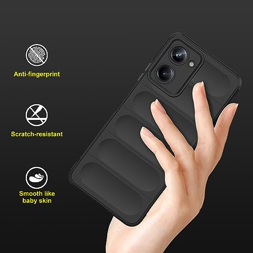 Image of amazon basics Back Case Cover for Vivo Y18e | Compatible for Vivo Y18e Back Cover | Liquid Silicon Magic Case with Camera Protection | Black