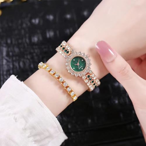 Montre à quartz chic avec strass lot de 5 finitions soignées pour femme élégante