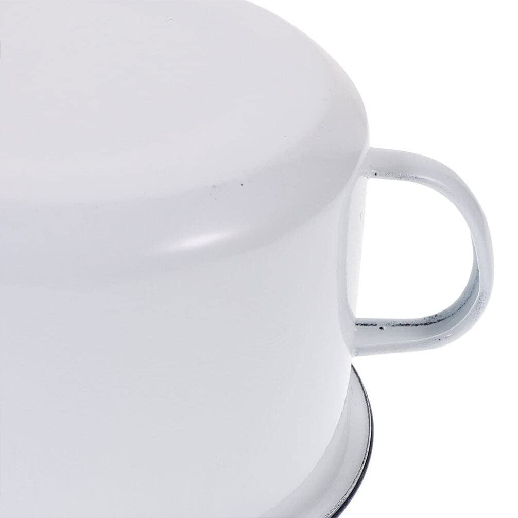 Luxshiny Emaille Suppenschüssel 14Cm Vintage Stil - Robuste Instant Nudelschale Für Reis Suppe Obst Und Salat Leicht Zu Reinigen Ideal Für Küche Haushalt Und Camping