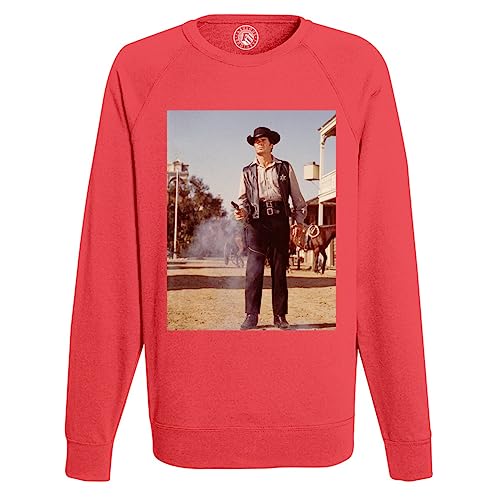 Sweat Shirt Homme Vintage Cowboy Shérif Imprimé Photo de Film Western Duel