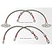 AJP Distributors Silver Stainless Steel Braided Oil Brake Lines Hoses Cable Kit 4PC Front & Rear Set Compatible/Replacement For MR2 SW20 Base 5S-FE Turbo 3S-GTE 1991 1992 1993 1994 1995 91 92 93 94 95