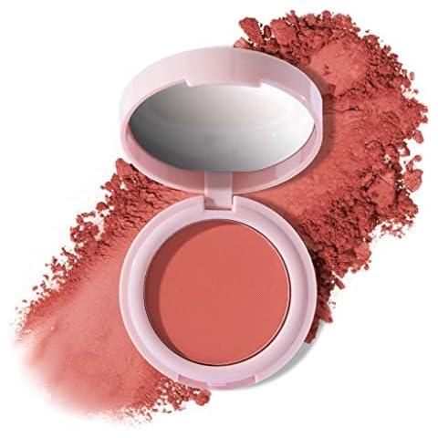 Mally Beauty Bulletproof Powder Blush - Confident Coral - Long-Lasting Flush of Color - Compact Blush Powder Makeup - Matte Finish Cover