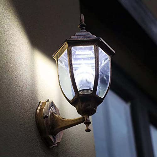 Lámpara de pared hexagonal E27 duradera e impermeable para iluminación exterior 2