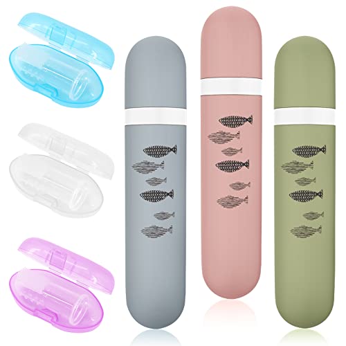 Annhao 3 Pezzi porta spazzolino da viaggio con 3