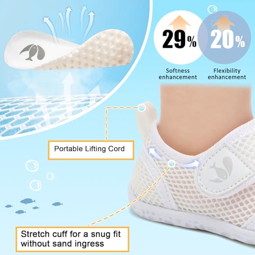 Image of FEETCITY Toddler Water Shoes Boys Girls Swim Shoes Quick Dry Kids Aqua Socks Barefoot for Beach Swimming Pool