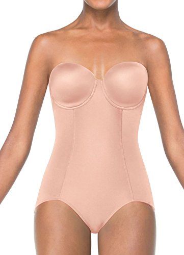 SPANX Women's Boostie-Yay! Bodysuit, Rose Gold, Medium