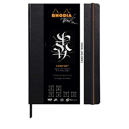 Cahier Carb'On Book Rhodia Touch : double grain 120g idéal pastel, fusain et sanguine