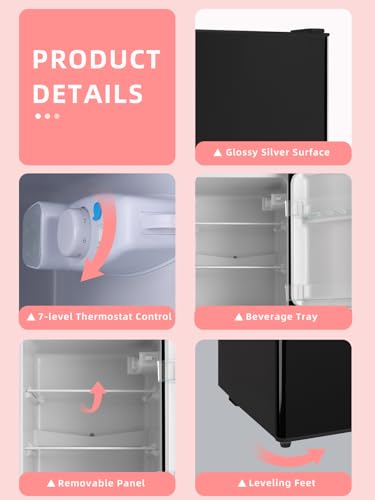 Image of F.W.WOOLWORTHS Refrigerator with Freezer 4.0 Cu.Ft Black