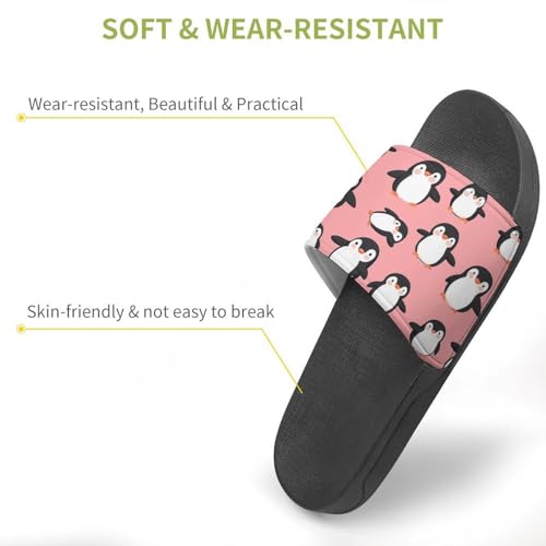Cute-Penguins Summer Slide Sandals Shower Slipper Open Toe House Shoes for Men Women3