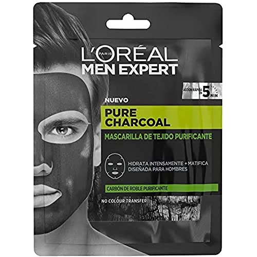 MEN EXPERT pure charcoal mascarilla tejido purificante
