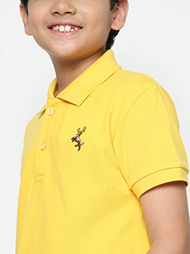 Image of Li'l Tomatoes Boys Pique Cotton Polo T-Shirt | Classic Collar & Button Placket | Soft & Breathable Summer Wear | Casual Comfort | 3-16 Years