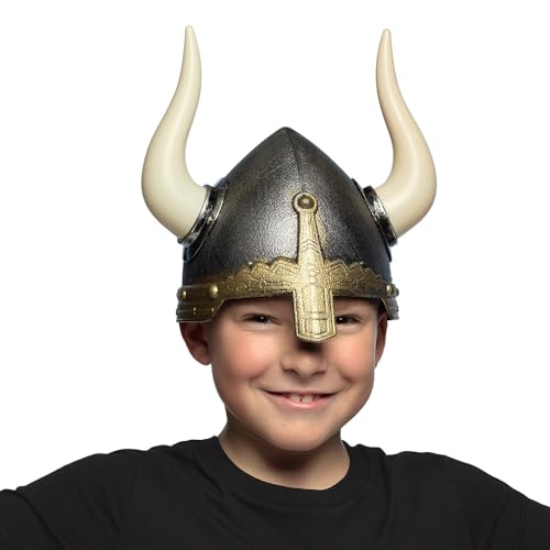 Boland - Wikinger Helm für Kinder, Kopfbedeckung, Accessoire für Kostüme, Karneval oder Mottoparty, Silber