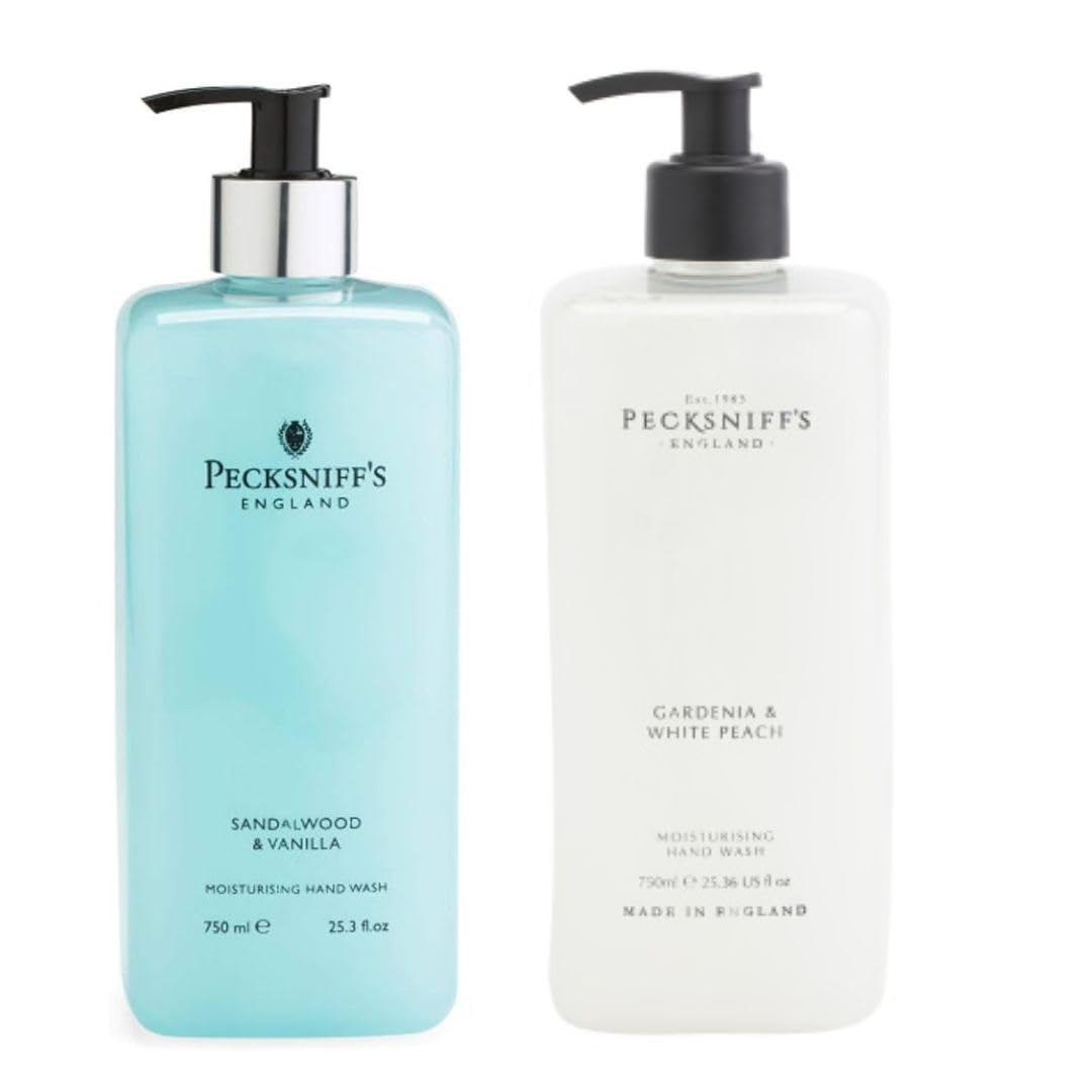 Generic Hand Soap Pecksniffs: Sandalwood & Vanilla and Gardenia & White Peach 25.3 fl oz set of two