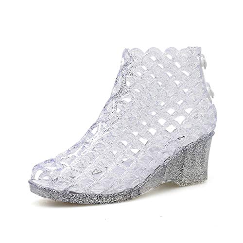 xsby Summer Style Summer Shoes Women Wedges Sandals High Heels Women Summer Shoes Glass Slipper Jelly Shoe