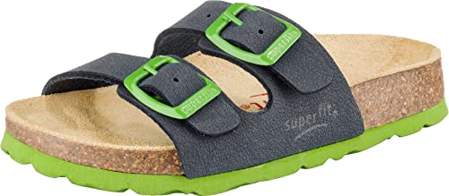 superfit Girls' Fussbettpantoffel Sandals, Blue Green 8200, 12 AU