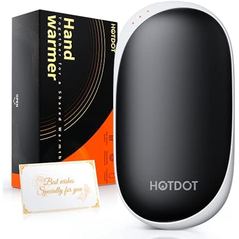 Hotdot Handwärmer Wiederverwendbar,Taschenwärmer Handwärmer Elektrisch,5200mAh Power Bank,Gadgets für Männer Outdoor Camping und Jagd,Die besten Winter Geschenke für Frauen Cover