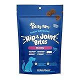 Zesty Paws Mobility Bites Joint Supplement for Dogs - Soft Chews with Glucosamine for Dogs, Chondroitin, & MSM + Vitamins C and E - Adv Chicken - 60 Count