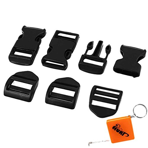 Huri Luggage 3.0 cm Hard Plastic Backpack Strap Buckle Buckle Fastener Pack of 3