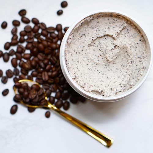 Image of LALICIOUS Sugar Coffee Extraordinary Whipped Sugar Scrub - Cane Sugar Body & Foot Scrub, Exfoliating & Moisturizing Skin Care with Coconut Oil & Honey, No Parabens | TRAVEL SIZE (2oz)