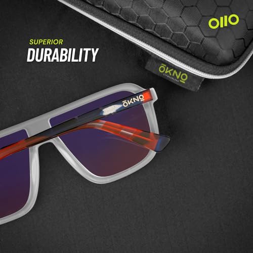 Image of Eyewearlabs OKNO | Polarized Over-Sized Unilens Rectangular Branded Stylish Sunglasses For Men & Women | 100% UV Protection Shades | Cricket Sports Cycling Driving | RYFT