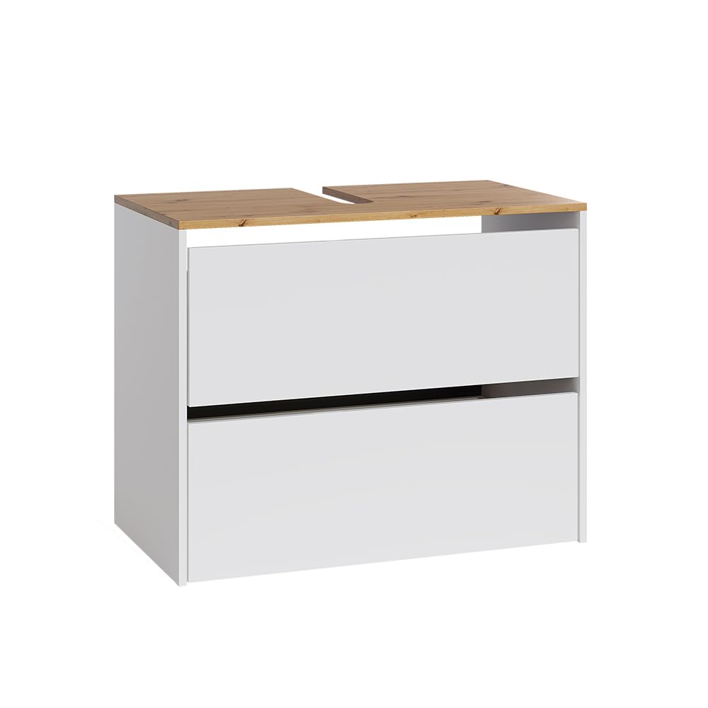 Vicco Waschbeckenunterschrank Viktor, Weiß/Artisan, 80.2 x 65 cm