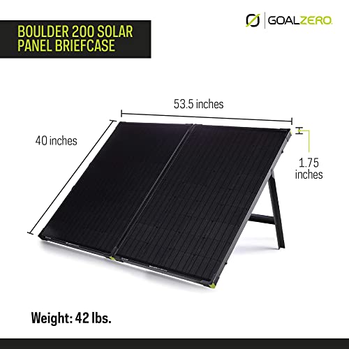 Goal Zero Boulder 200 Briefcase, 200-Watt Monocrystalline Solar Panel with Kickstand, Portable Solar Panel for Camping and Tailgating, Emergency Solar Power - Image 6