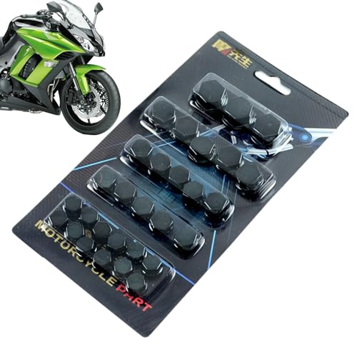 オートバイのヘッドスクリューカバー - 5 色の装飾的なエンジンナットボルトカバー | バイク用ナットボルトカバー 30 ピース/セット防錆オートバイネジ帽子カバー、オートバイ装飾スタイリングパーツ 自転車用防錆エンジンナットボルトカバー