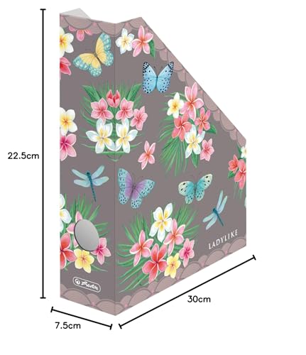 Herlitz Stehsammler A4 aus Wellpappe, Motiv: Ladylike Butterflies, 1 Stück