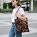 Leopard Print Tote Bag for Women Reusable Handbag Stylish Shopping Grocery Bags Fashionable Everyday Carry Bag