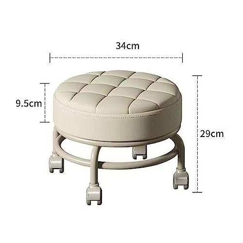 Qianly Banco de trabalho doméstico com assento de rolo baixo, leve e confortável, banco para de sapa