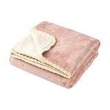 ブランケット フランネル ガーゼ ベビー毛布 3サイズ 毛布 暖かい 寝冷え防止 かわいい Hugmuu ハグムー (80×120, PinkBrown×GrayStar)