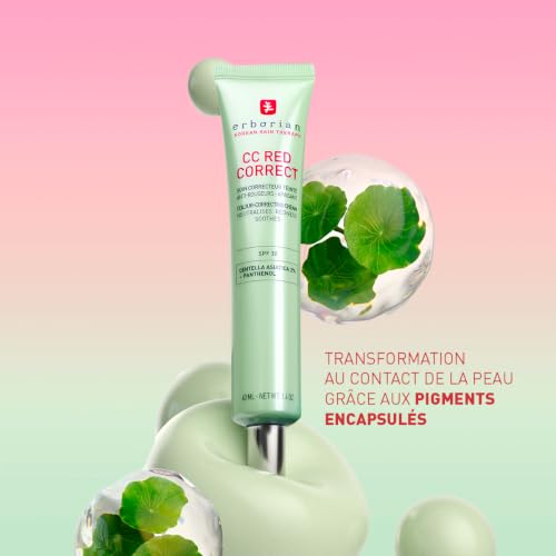 Erborian - Crème Teintée Anti-Rougeur CC Red Correct - Soin du Visage Perfecteur Automatique de Teint avec Correction Colorielle - Teint Unifié - SPF 25 - Cosmétique Coréen - 40 ml – vue 9