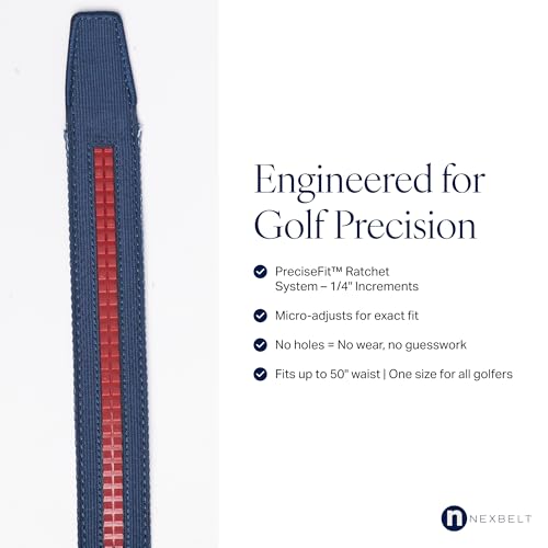 Nexbelt Men's Braided Ratchet Golf Belt – Adjustable, Stretch Fit – For Casual Wear & Golfing (Fits up to 50")2