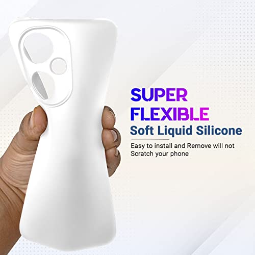 Image of LIRAMARK Liquid Silicone Soft Back Cover Case for OnePlus Nord CE 3 Lite 5G / 1+Nord CE 3 Lite 5G (White)