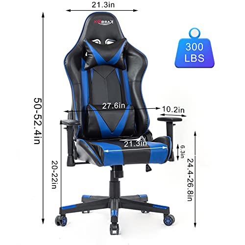 Comermax Gaming Chair High Back Home Office Desk Chair Racing Style Comfortable Gamer Chair With Pu Leather And Headrest And Lumbar Pillows #TOP6