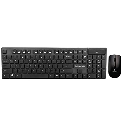 Image of ZEBRONICS Zeb-V19Hd 18.5 Inch (46.99 Cm) Led Monitor with Supporting Hdmi, Vga Input, Hd 1366 X 768 Pixels & Zeb-Companion 102 Wireless Keyboard and Mouse Combo, 104 Keys /Rupee Key