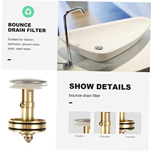 Filtro para desagüe de cocina de metal dorado miniatura 5