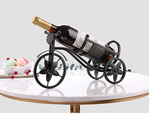 Soporte para botella de vino hierro negro 33.5x12x19.5 cm miniatura 3