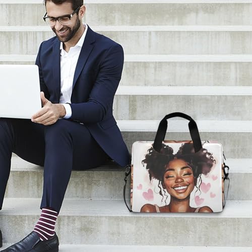 Maletín portátil ALAZA negro con estampado rosa miniatura 3