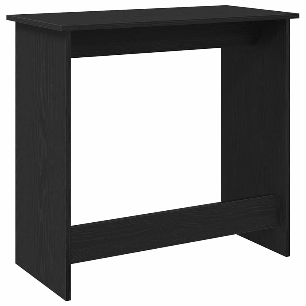 Escritorio negro de madera 80 x 40 x 75 cm, mesa compacta para PC con amplia superficie de trabajo para oficina, juegos y oficina en casa, secretario estable para portátil y monitor