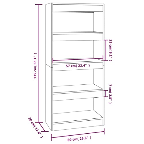 Estantería para libros de salón estantería estrecha madera gris hormigón moderna 4