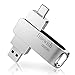 Produktbild USB Stick 32gb 3.0, OTG USB C Speicherstick 32gb 2 in 1 Type C/USB 3.0 Flash Drive 32 GB Für MacBook Pro, Android Handy, Pad, Laptop UND Computer (Silber)