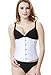 Everbellus Womens 24 Spiral Steel Boned Satin Underbust Waist Training Brocade Corset