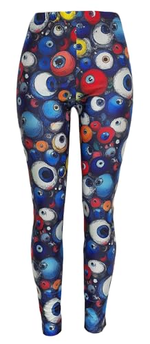 Sister Amy Women's Printed Leggings - Buttery Soft Yoga Pants, High Waist Stretchy Tights for Workout, Plus Size Z0007 Medium