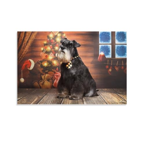 Poster Schnauzer portrait touchant : art mural salon et chambre